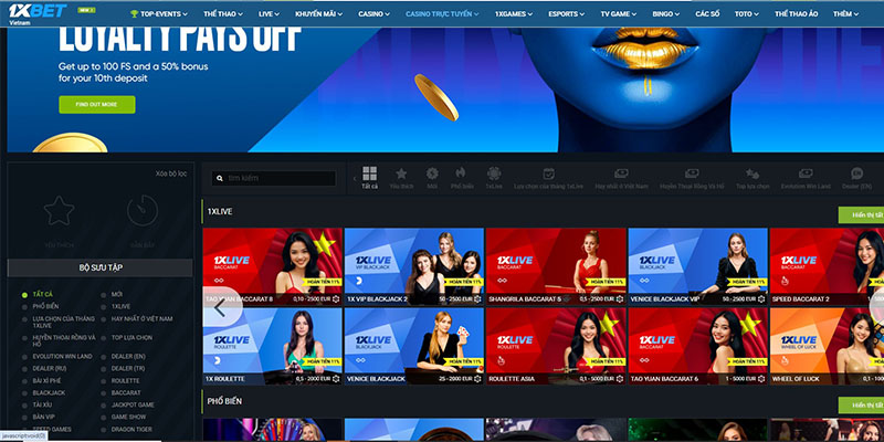 Một số lợi ích quan trong khi đăng nhập 1XBET giải trí đổi thưởng